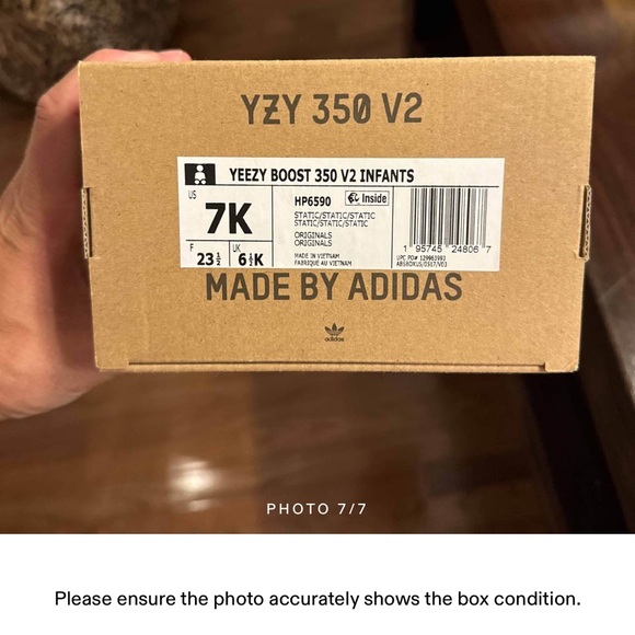 Yeezy Boost 350 Infant Static Size 7 - Picture 4 of 5